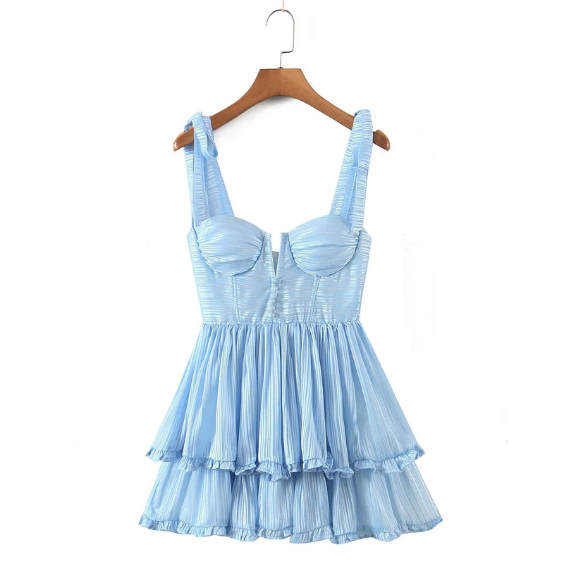 White Summer Strapless Casual Dress