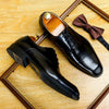 Green Men Dress Shoes Brand Italian Luxury Genuine Leather Lace Up Brown Black Wedding Business Formal Shoes Men Oxfords Shoes - Sabreeonline