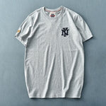 Summer American Style Short Sleeve O-neck Solid Color Embroidered T-shirt Men's Fashion Simple Pure Cotton Washed Old Casual Top - Sabreeonline