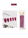 Set Shiny Matte Nail Tips with Designs Reusable Press - Sabreeonline
