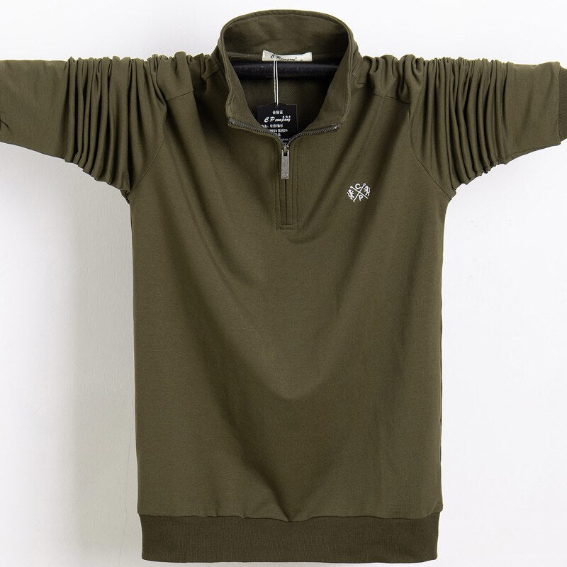 Cotton Long Sleeve Polo Shirt - Sabreeonline