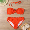 Sexy Bandeau Bikini Set 2023 Women Brazilian Swimsuit Solid Swimwear Female Summer Beachwear Bathing Suit Bequine