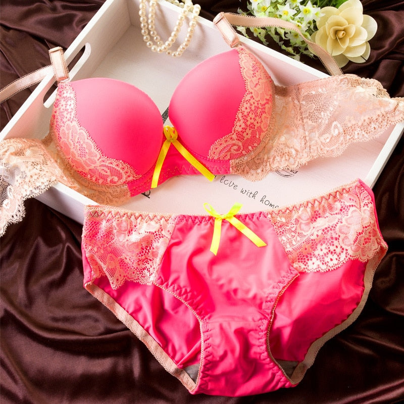 Lace Embroidery Lingerie Set - Sabreeonline
