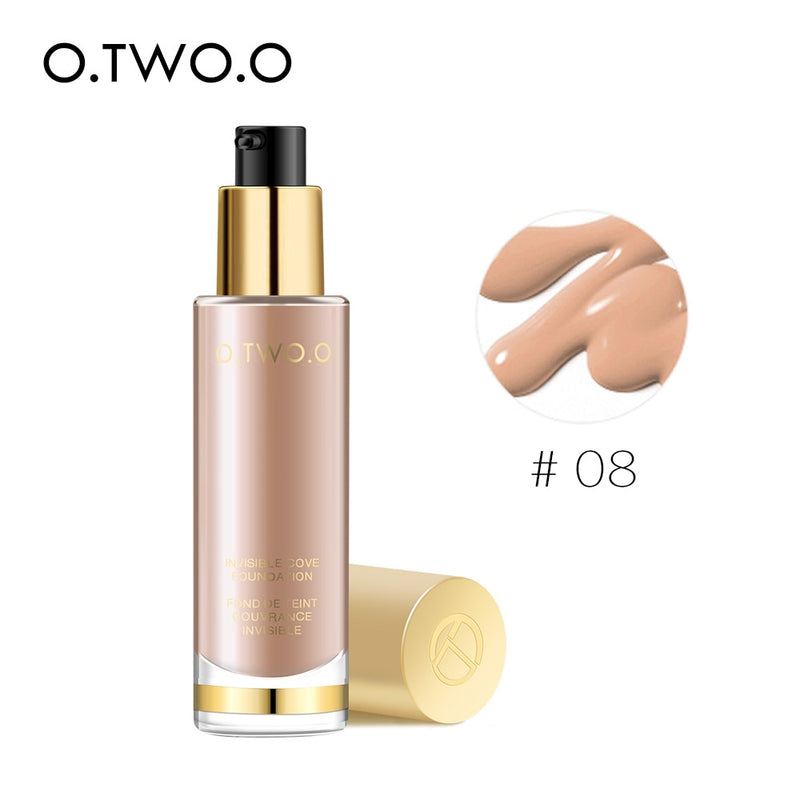 O.TWO.O 8 Colors Liquid Foundation Make Up Concealer Whitening Moisturizer Oil-control Waterproof Liquid Foundation Face Care - Sabreeonline