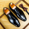 Green Men Dress Shoes Brand Italian Luxury Genuine Leather Lace Up Brown Black Wedding Business Formal Shoes Men Oxfords Shoes - Sabreeonline