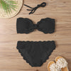 Sexy Bandeau Bikini Set 2023 Women Brazilian Swimsuit Solid Swimwear Female Summer Beachwear Bathing Suit Bequine