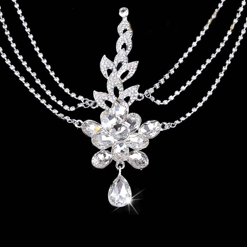 New Wedding Tiara Tassel Bridal hair Jewelry Luxury hair accessories - Sabreeonline