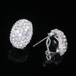 Classic Design Romantic AAA Cubic Zirconia Stone Stud Earrings - Sabreeonline