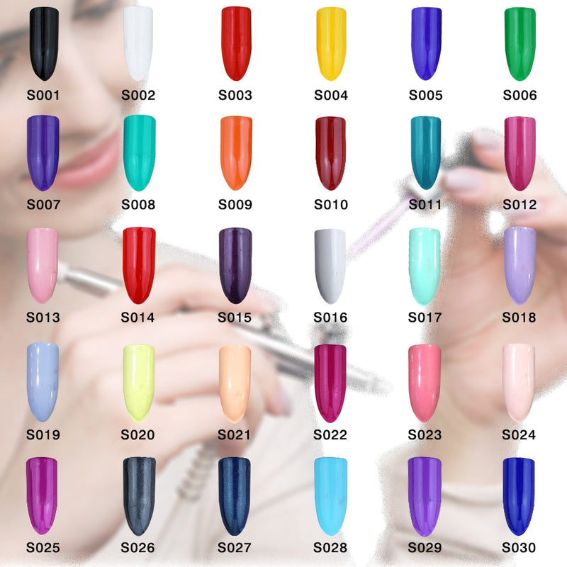 OPHIR 30 Colors Airbrush Nail Polish Gel for Airbrush Manicure UV LED Gel Alcohol Base 3 Step Nail Art Polish Gel S001-S030 - Sabreeonline