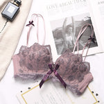 XUANTAOWU Lace Floral Embroidery Sexy Bra Comfortable Adjustable Women Underwear 3/4 Cup Wireless Girl Brassiere Bralette - Sabreeonline