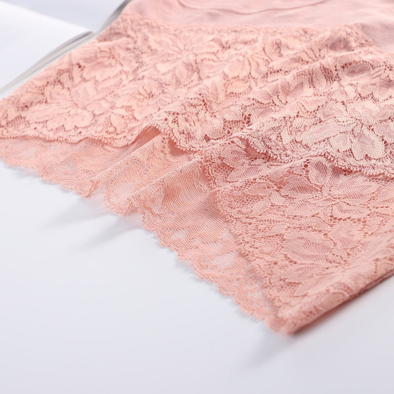 V-neck High Waist Underwear Women Cotton Lace Panties Hot Temptation Girls Belly Briefs - Sabreeonline