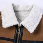 Faux Fur Leather Jacket - Sabreeonline