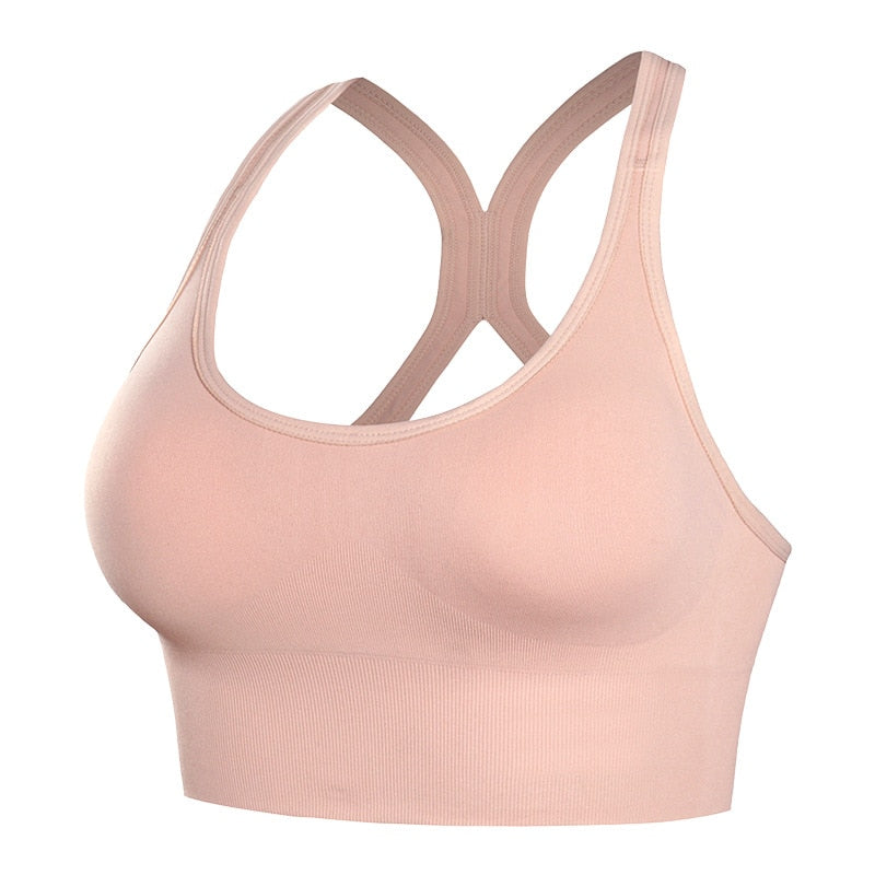 sports bras crop top fitness gym running sportswear women&#39;s Sports underwear push up brassiere plus size Yoga top bra - Sabreeonline