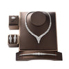 Bridal Necklace Earrings Ring and Bracelet Jewelry - Sabreeonline