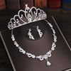 Crystal Butterfly Bridal Jewelry Sets Necklace Earring Tiara Set Wedding Hair Ornaments - Sabreeonline