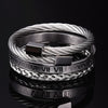Luxury Roman Number Charm Woven Stainless Steel Bracelet for Men Jewelry - Sabreeonline