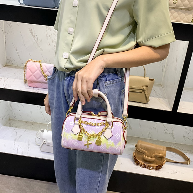 Small Portable Shoulder Handbag Printed - Sabreeonline
