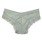 Lace Low-waist Solid Brief Underwear - Sabreeonline