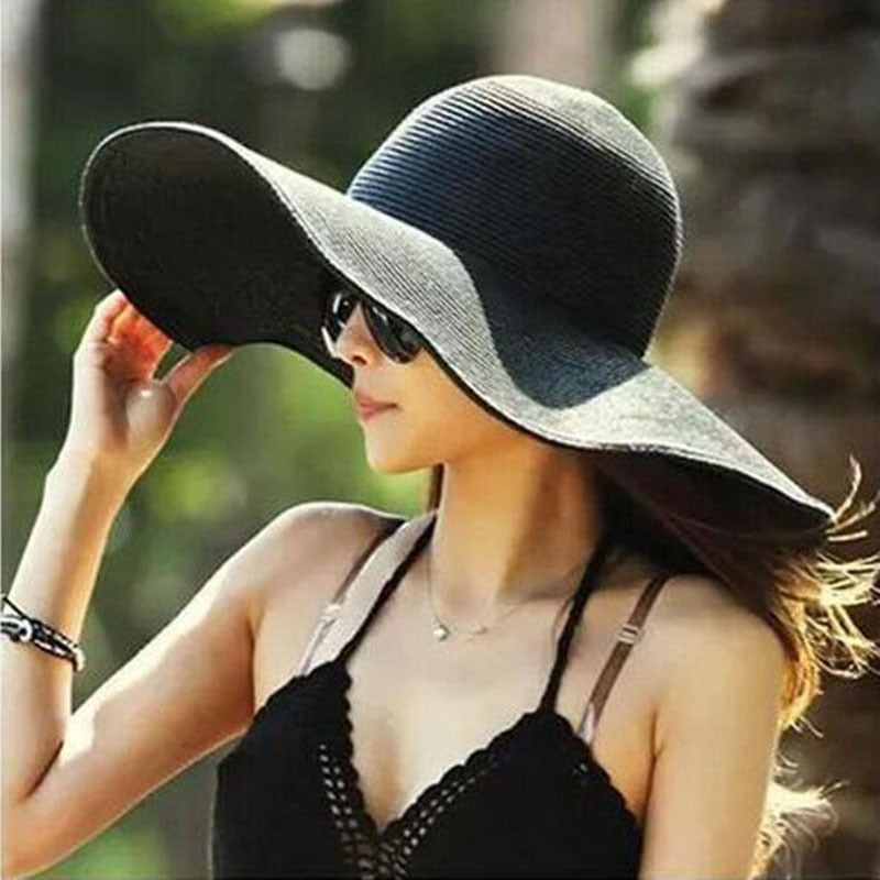 Embroidery Summer Sun Hat Foldable Adjustable - Sabreeonline