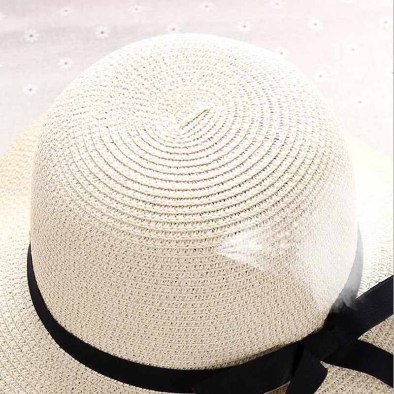 Women Big Wide Brim Beach Hat - Sabreeonline