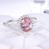 Set Pink and blue Sapphire Ring Pendant Necklaces Stud Earrings - Sabreeonline