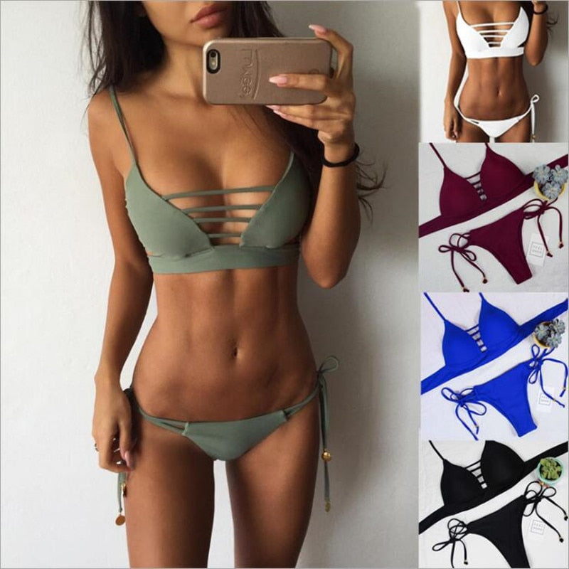 Biquinis Swimwear 2023 Women Bikini Set Hollow Out Swimsuit Padded Monokini Badpak Dames Maillot De Bain Mujer Banador Femme