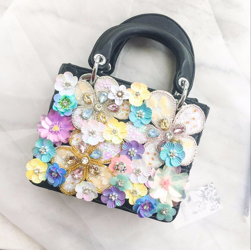 handbags spring flowers handmade bags new fashion style shoulder personalized beautiful bag - Sabreeonline