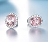 Set Pink and blue Sapphire Ring Pendant Necklaces Stud Earrings - Sabreeonline