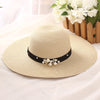 Round Top Raffia Wide Brim Straw Hats - Sabreeonline