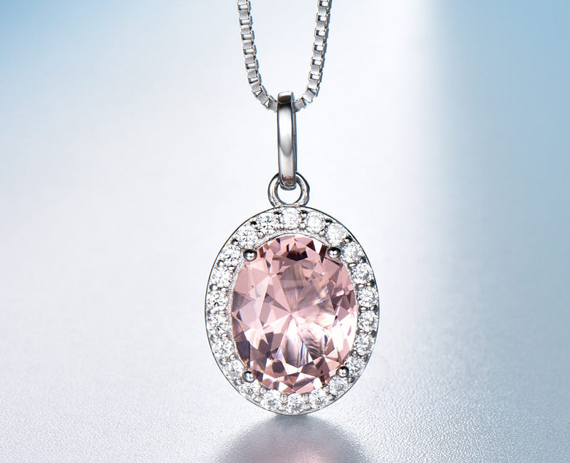 Set Pink and blue Sapphire Ring Pendant Necklaces Stud Earrings - Sabreeonline