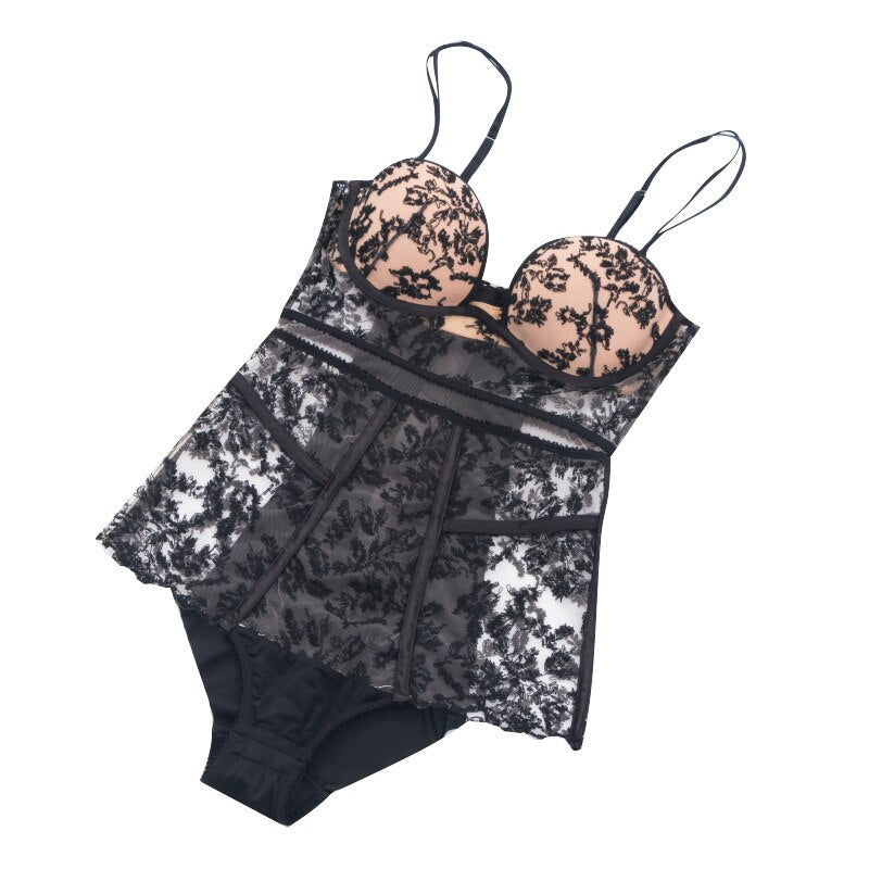 Sexy lace One Piece Swimsuit  Lack Up Back Women Swimwear Female Bather Bathing Suit Swim Wear Monokini Lady S185 - Sabreeonline