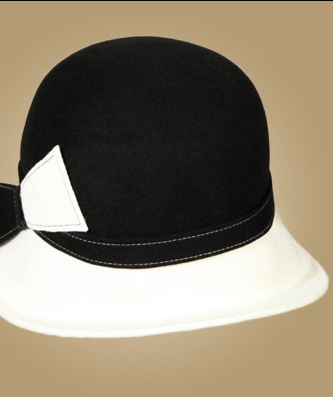 Wool Hats Bow Bowler - Sabreeonline