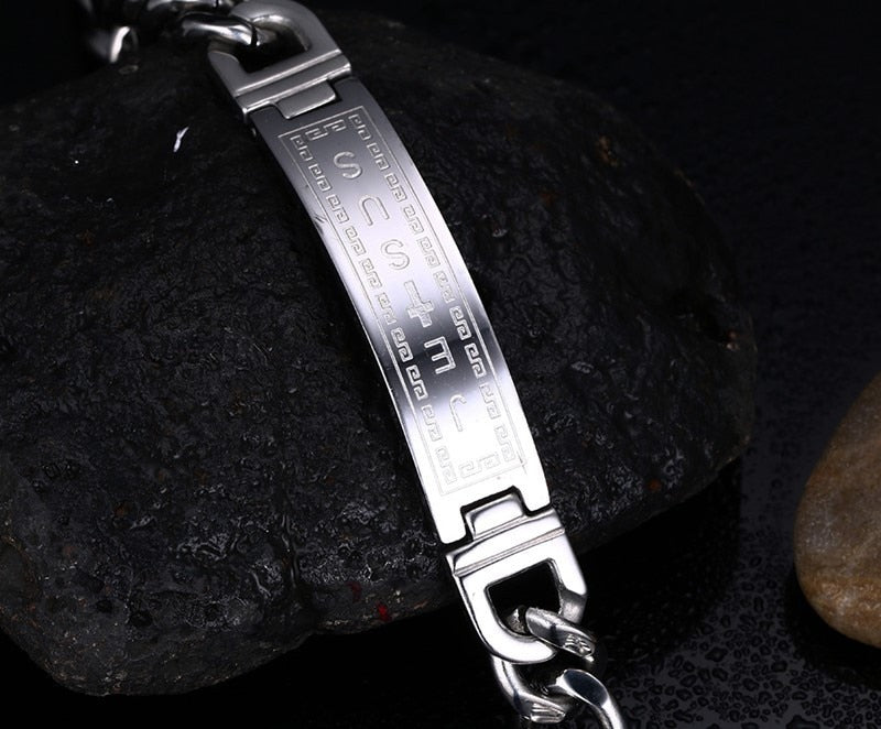Gold-Color Bracelets Bangles Fashion Men Jewelry Jesus Cross - Sabreeonline