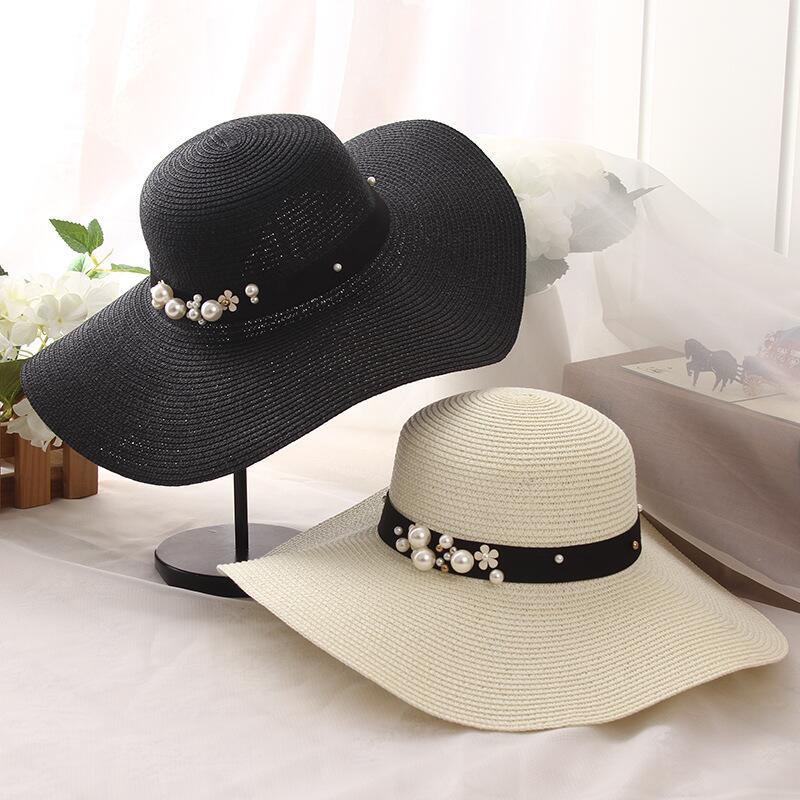 Round Top Raffia Wide Brim Straw Hats - Sabreeonline