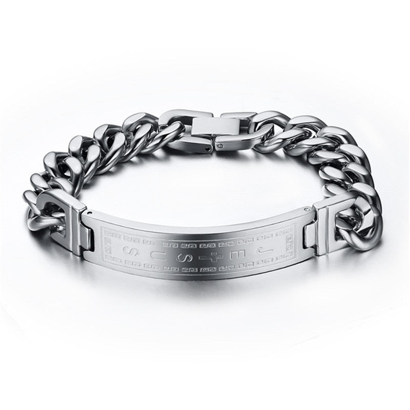 Gold-Color Bracelets Bangles Fashion Men Jewelry Jesus Cross - Sabreeonline