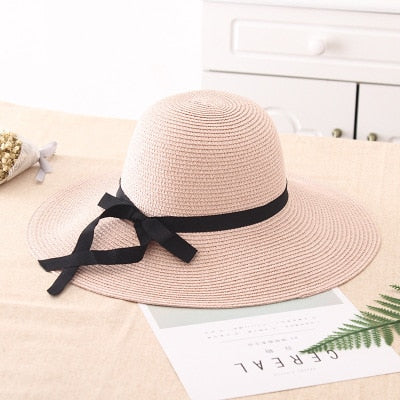Women Big Wide Brim Beach Hat - Sabreeonline