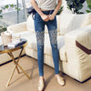 Women&#39;s Blue Jeans Women 2021 Boyfriend Denim Style Skinny Stretch  Casual Pants Sequin Pattern Trousers Vintage Jeans - Sabreeonline