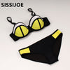 New Push up neoprene bikini set women  Gold Silver sexy swimsuit padded swimwear bathing suit biquini - Sabreeonline