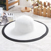 Wind Black White Striped Bowknot Summer Sun Hat - Sabreeonline