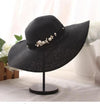 Round Top Raffia Wide Brim Straw Hats - Sabreeonline
