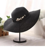Round Top Raffia Wide Brim Straw Hats - Sabreeonline