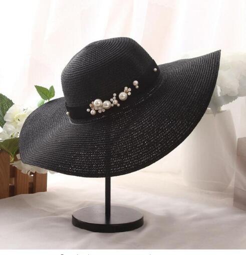 Round Top Raffia Wide Brim Straw Hats - Sabreeonline