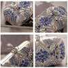 Women Clutch Party Luxury Blue Evening Bag Wedding Purse Crystal Chain Shoulder Bag High Quality Rhinestone Female Clutch - Sabreeonline