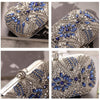 Women Clutch Party Luxury Blue Evening Bag Wedding Purse Crystal Chain Shoulder Bag High Quality Rhinestone Female Clutch - Sabreeonline