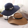 Round Top Raffia Wide Brim Straw Hats - Sabreeonline