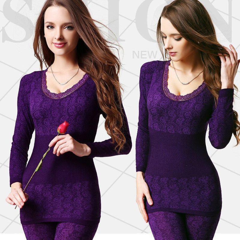 Thermal Elastic Pajama Set - Sabreeonline