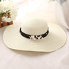 Round Top Raffia Wide Brim Straw Hats - Sabreeonline