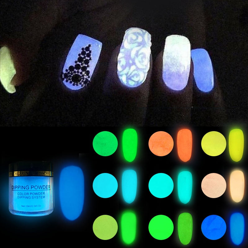 Dipping Powder Luminous Nail Art Decorations - Sabreeonline
