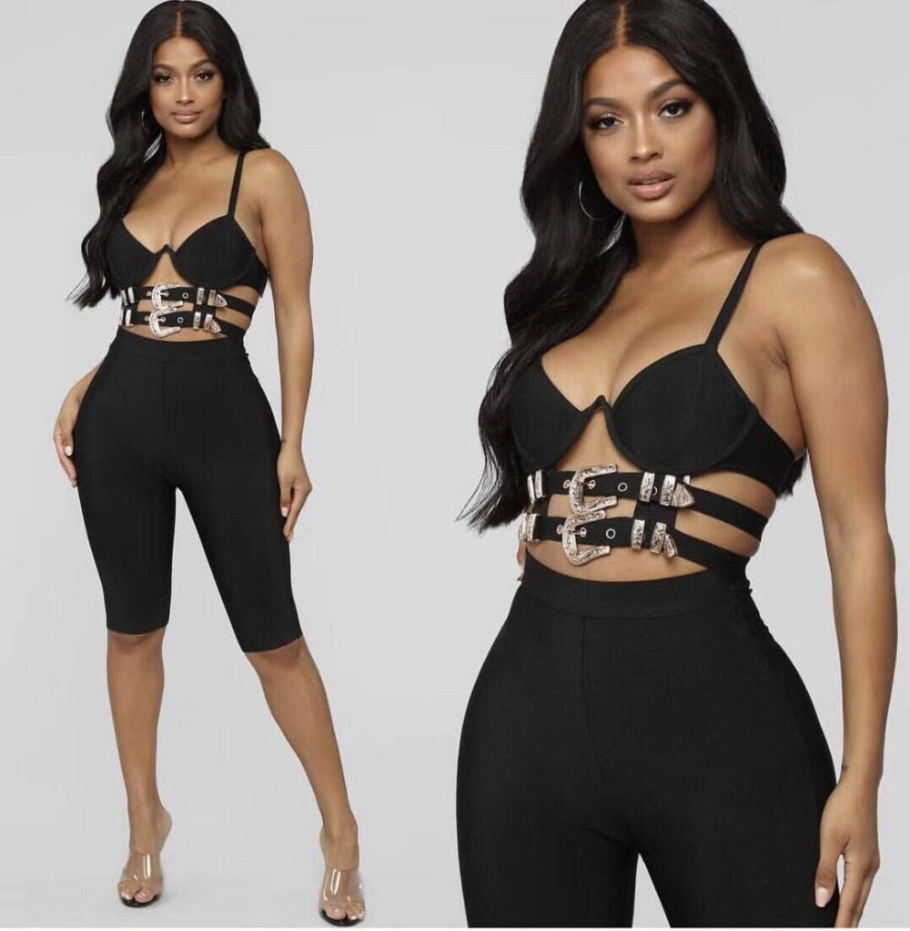 Set Rayon Bandage Fashion Zipper Fly - Sabreeonline