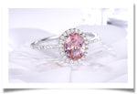 Set Pink and blue Sapphire Ring Pendant Necklaces Stud Earrings - Sabreeonline